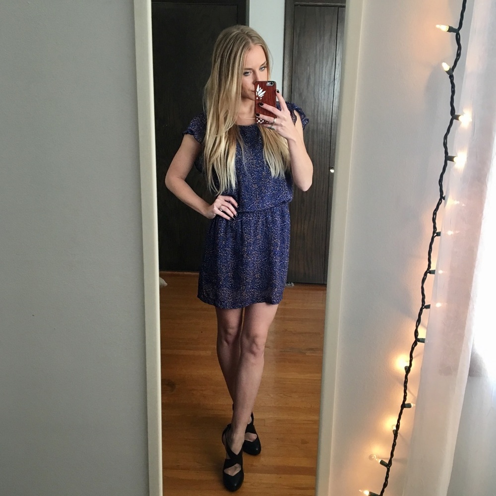 Chiffon Microprint Summer Dress